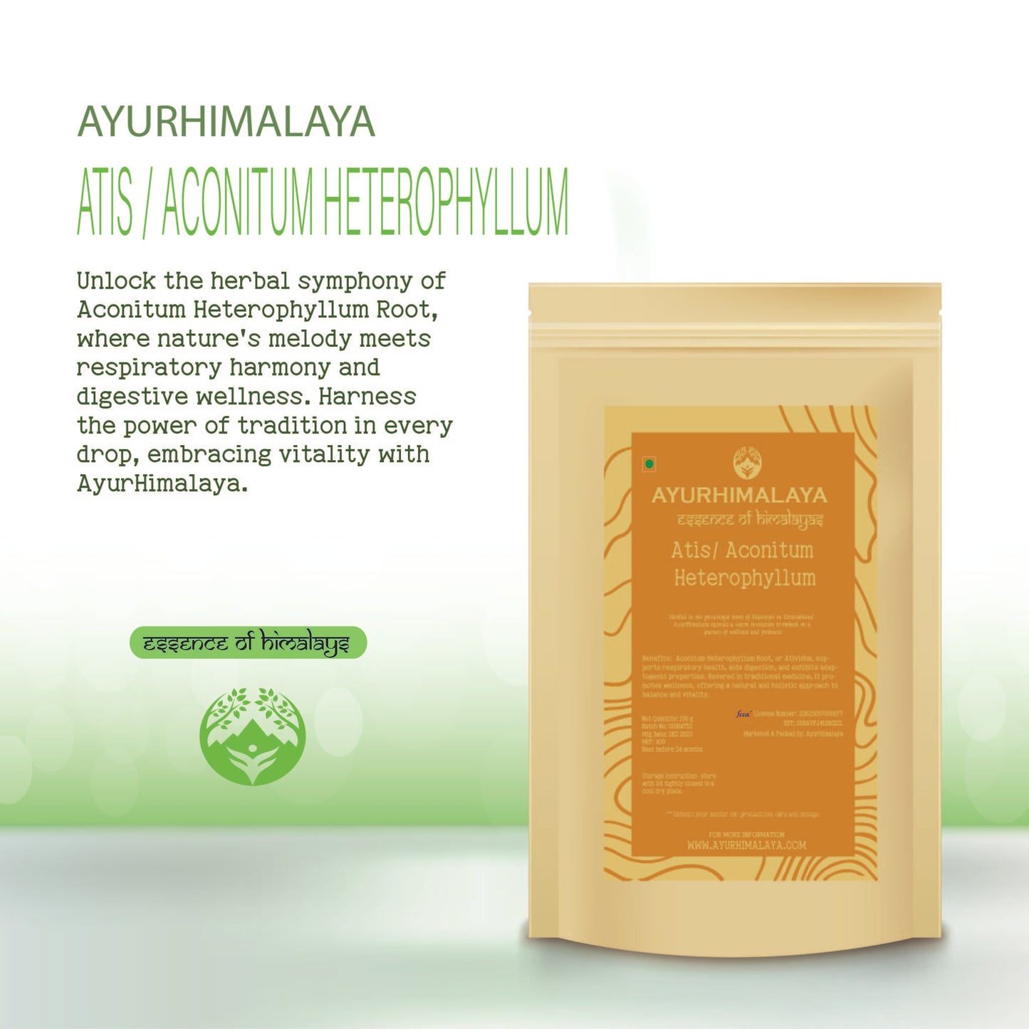 Ayurhimalaya's Aconitum Heterophyllum Root: Himalayan Wellness Elixir