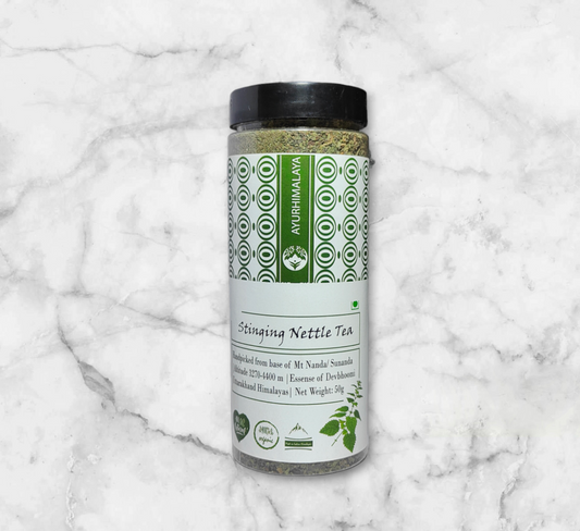 AyurHimalaya Stinging Nettle Herbal Tea: A Nourishing Infusion for Well-Being 70 gms