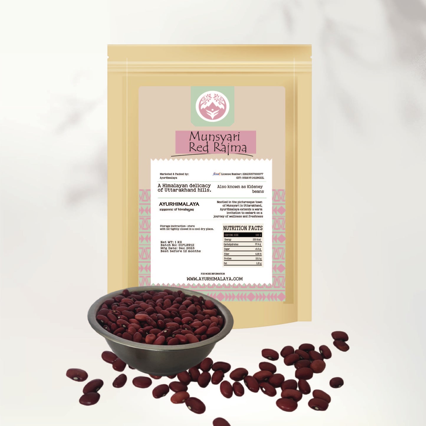 AyurHimalaya Munsyari Red Rajma: Himalayan Nutrient-Packed Goodness